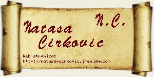 Nataša Ćirković vizit kartica